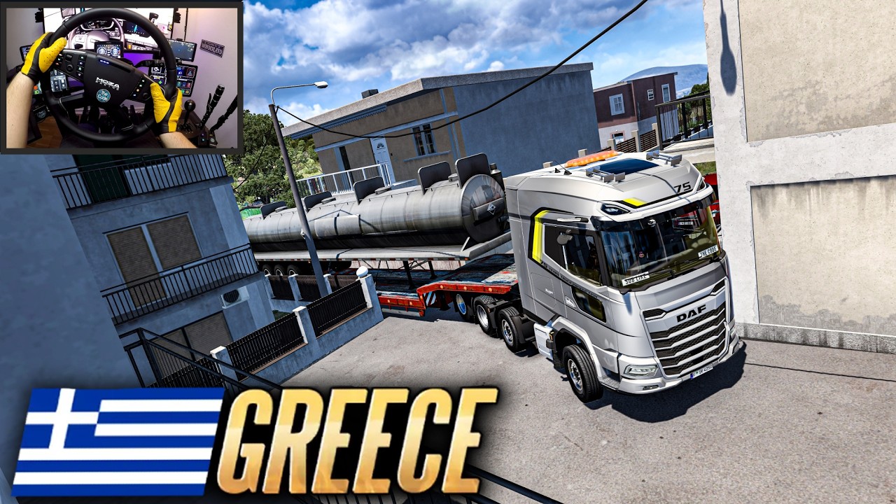 Narrow Roads, Big Trouble – Greece’s Craziest Delivery Mission! | Euro Truck Simulator 2 Greece DLC