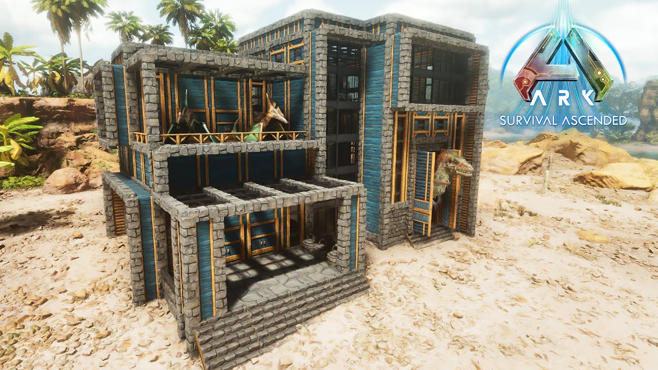 How to Build a Modern House with Dino Pen in ARK Survival Ascended