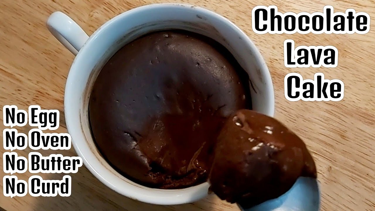 Chocolate Lava Mug Cake recipe - No Egg - No Oven - No yoghurt/curd
