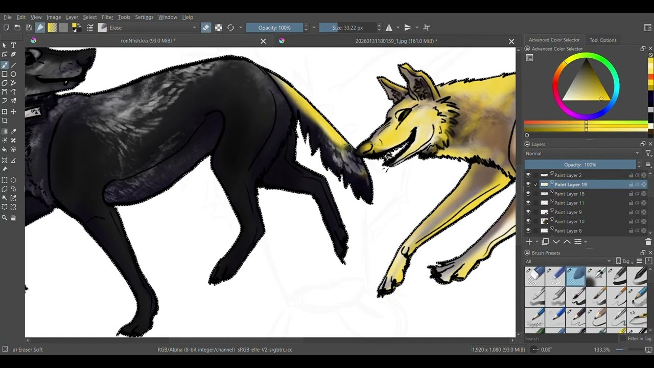 ron n fish -- WOLF QUEST SPEEDPAINT 2026 (for blossom)