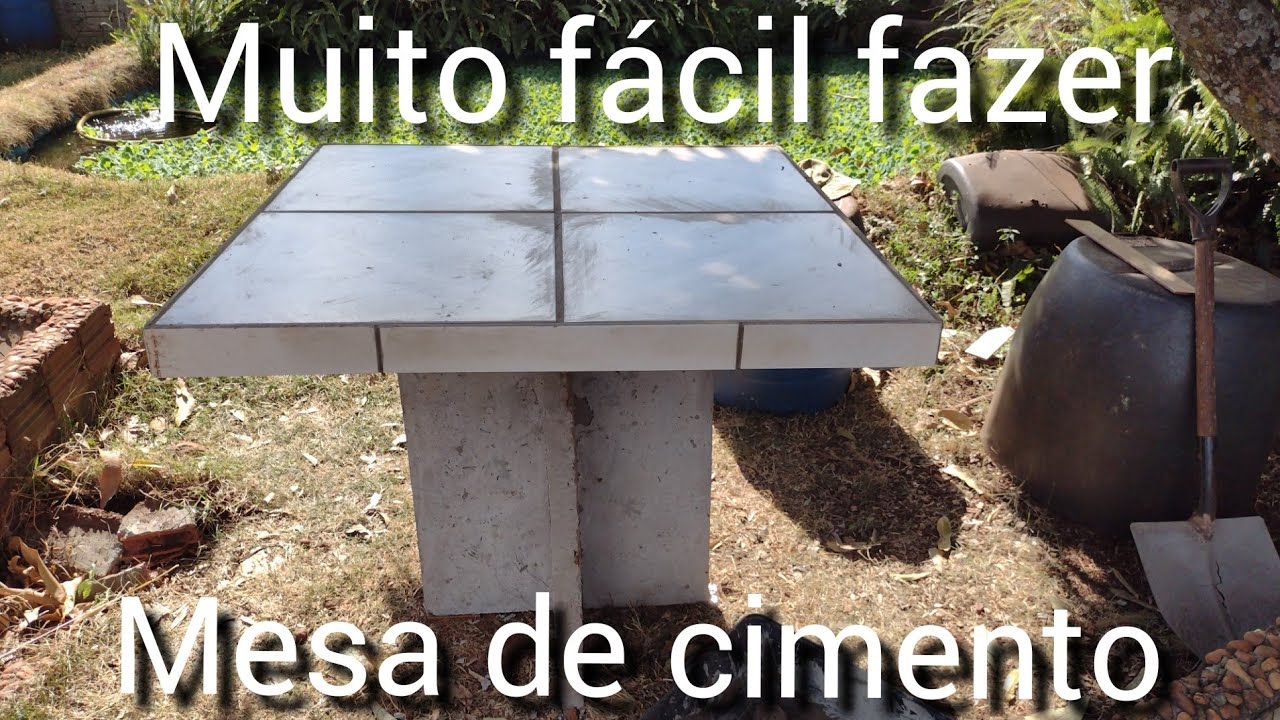 COMO FAZER MESA DE CIMENTO SIMPLES E FÁCIL