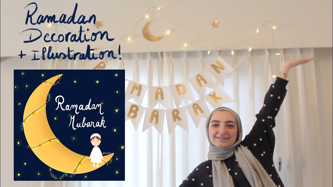 DIY RAMADAN DECORATION + RAMADAN ILLUSTRATION TIMELAPSE