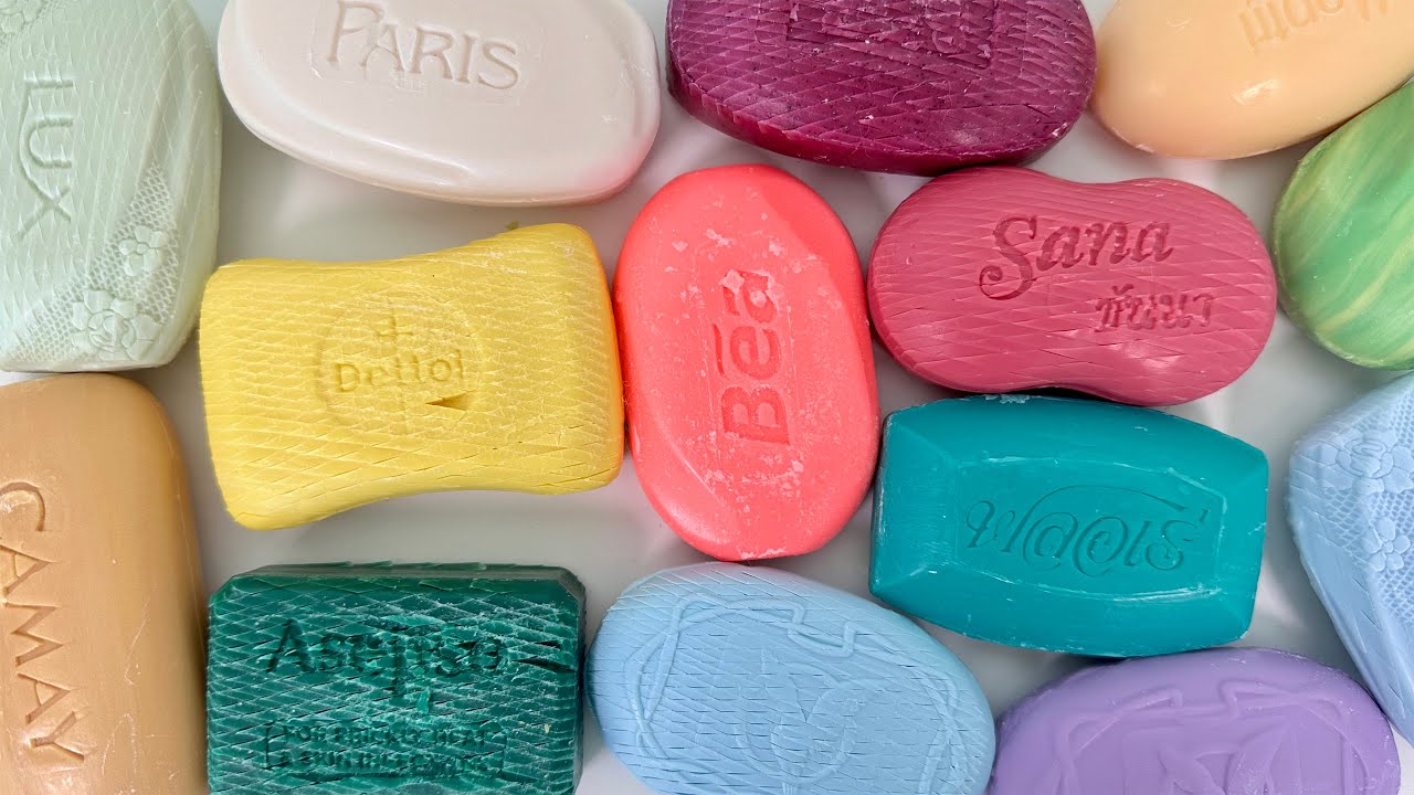 ASMR Carving soap diamonds. Cutting dry soap | ASMR Soap Compilation.