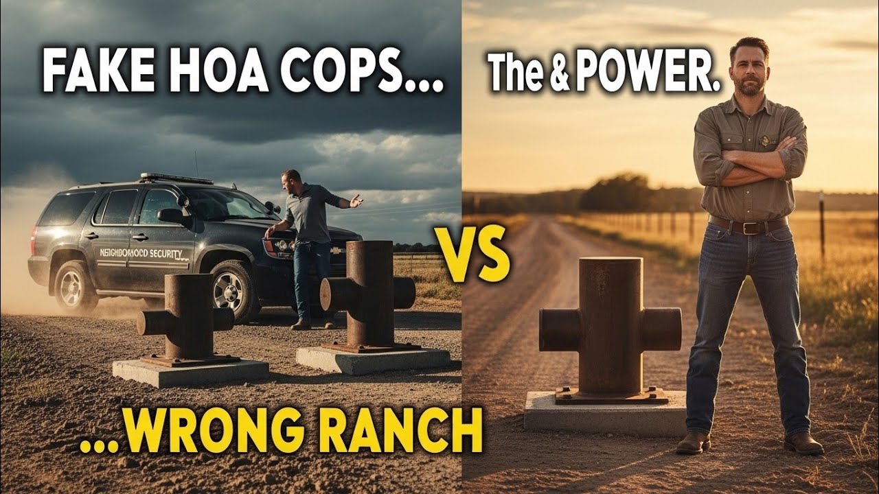 They Sent Fake HOA “Cops” Across My Ranch… Until My Steel Bollards Ended It