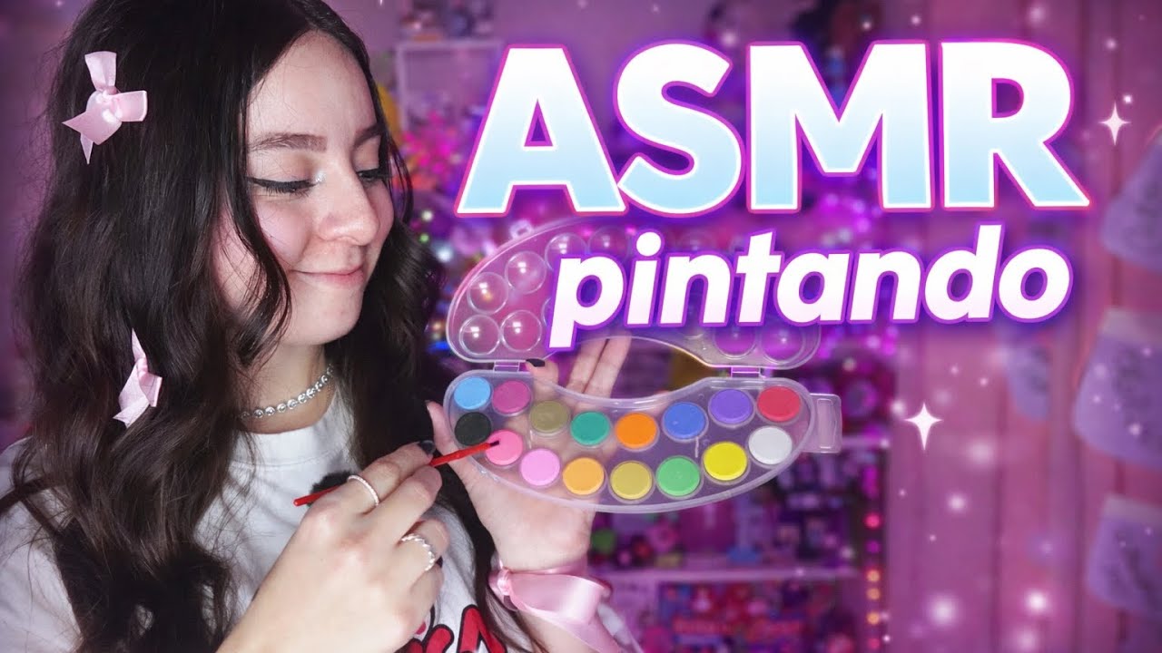 ASMR RELAJANTE PINTANDO CONMIGO 🎨✨ *soft spoken, tapping, brush*  