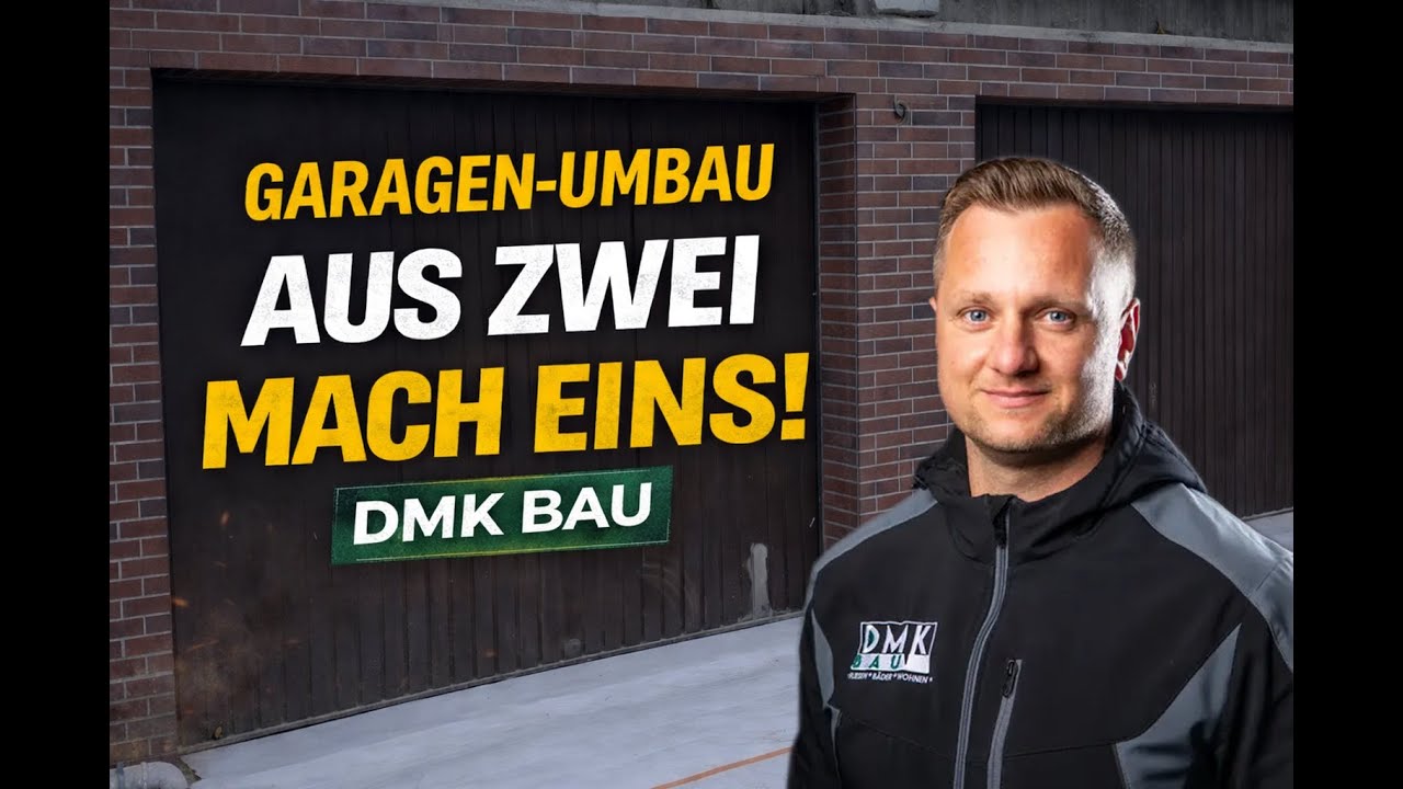 Aus 2 Garagentoren wird 1 großes Tor – Garagenumbau & Komplettsanierung | DMK Bau