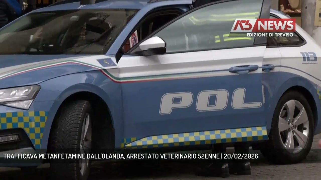 TRAFFICAVA METANFETAMINE DALL'OLANDA, ARRESTATO VETERINARIO 52ENNE | 20/02/2026