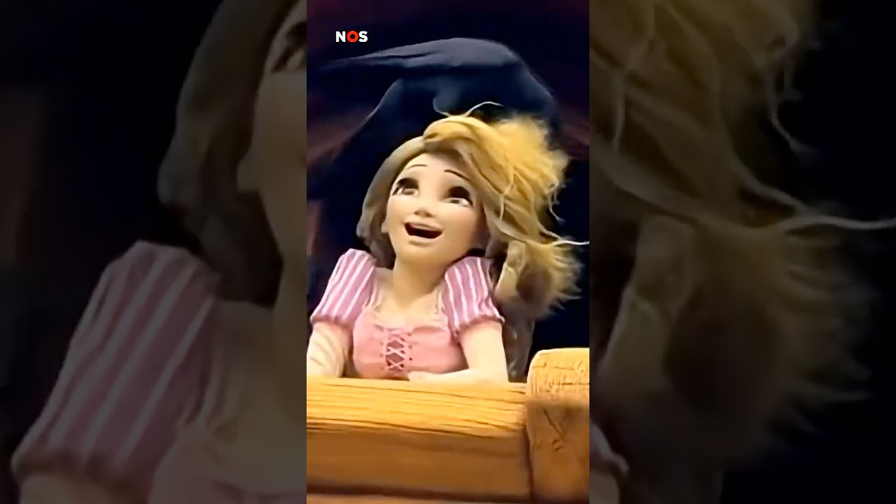 Oops! Rapunzel loses her hair to pecking crows.