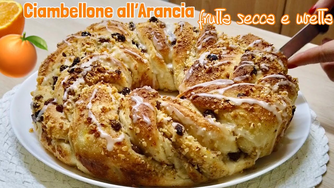 CIAMBELLONE ALL’ ARANCIA CON CRUMBLE DI FRUTTA SECCA 🍊 ORANGE BRIOCHE WITH DRIED FRUIT CRUMBLE 🍊