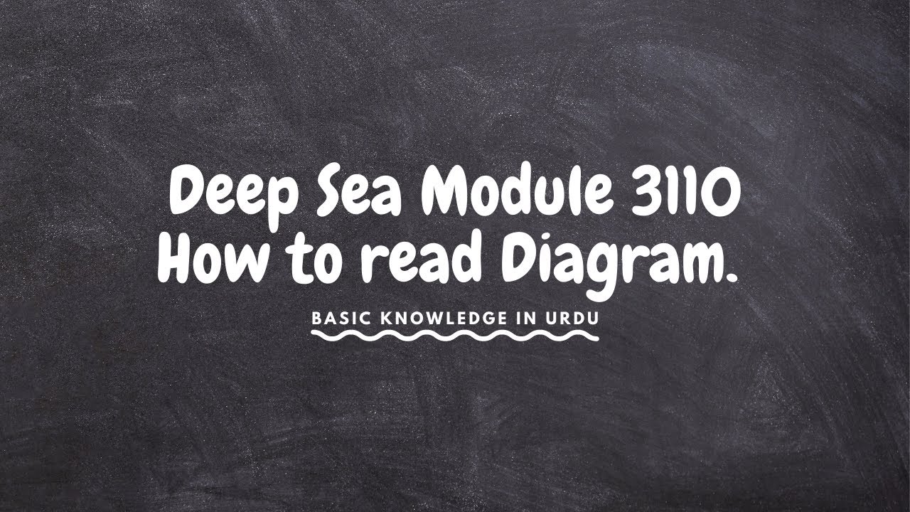 Deep Sea Module 3110 How to read Diagram|basic knowledge in Urdu