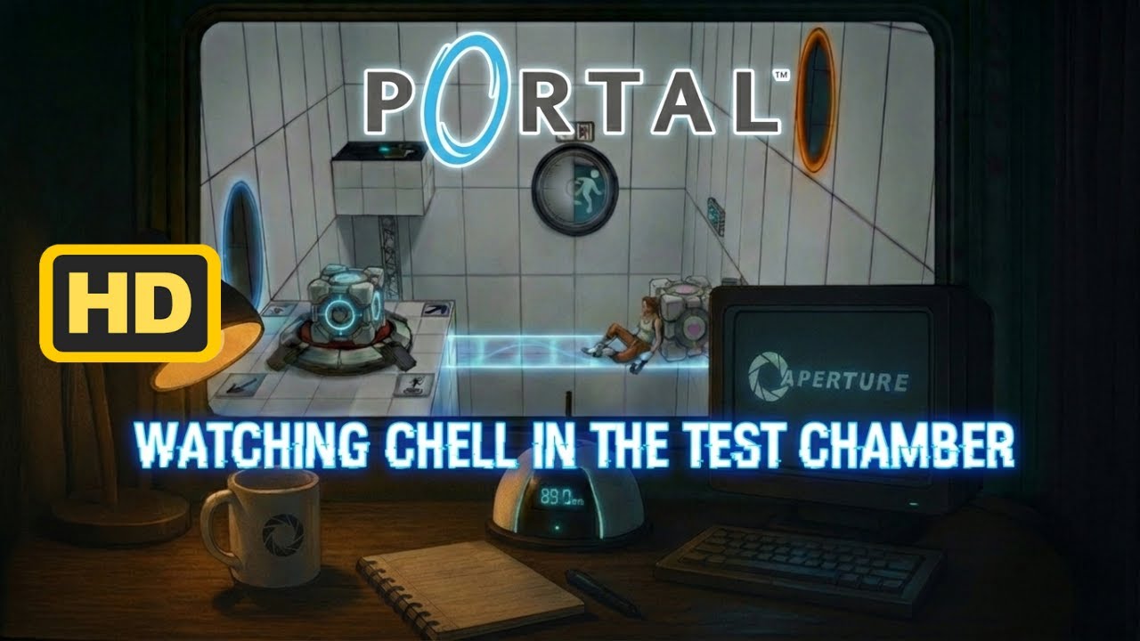 Chell is tired, so are you.. - Portal Test Chamber Ambience With Lo-Fi Music - Aperture Employee POV