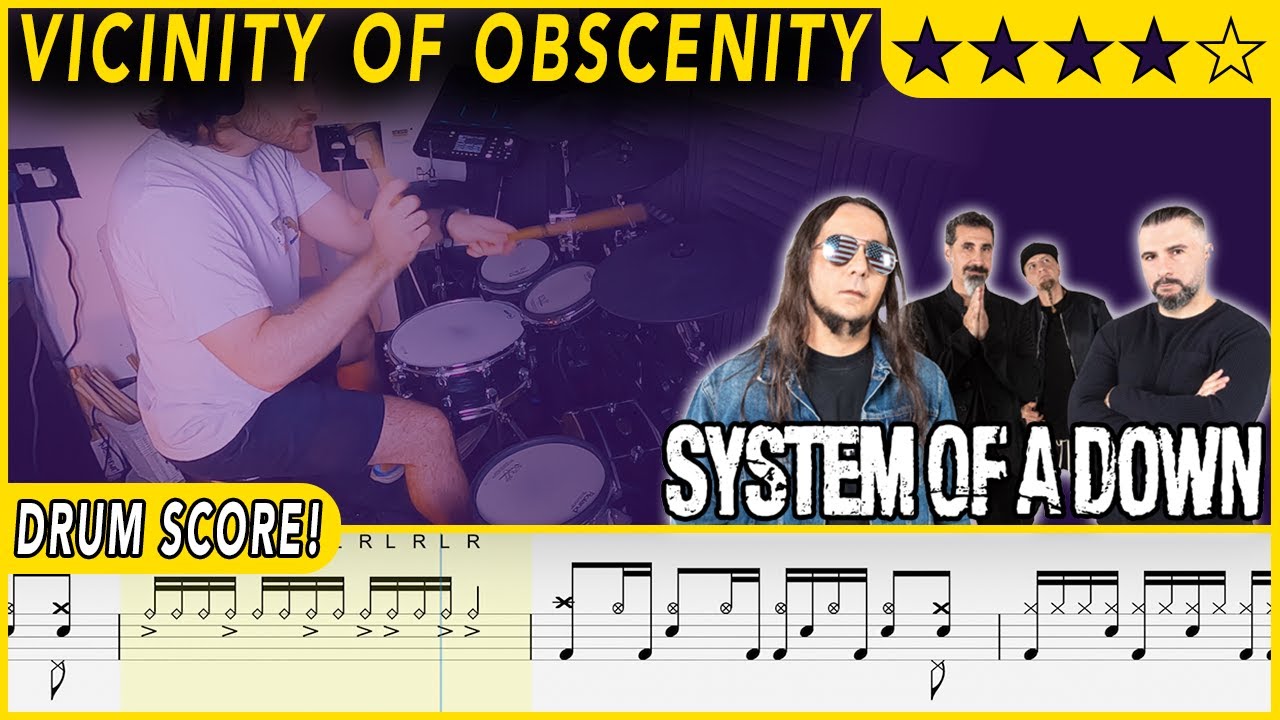 Vicinity Of Obscenity - System Of A Down | DRUM SCORE Sheet Music | #526 DRUMSCRIBE