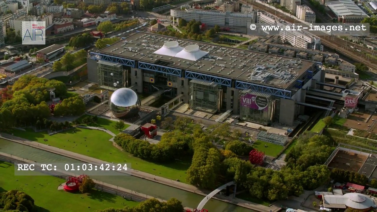 Aerial Footage Paris Park of La Villette
