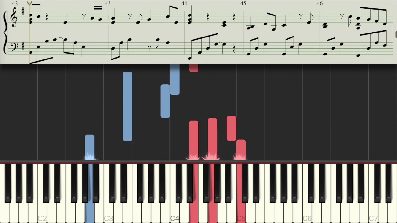 Be Not Afraid - piano tutorial 𝕀 hymn piano 𝕀 sheet 𝕀 synthesia