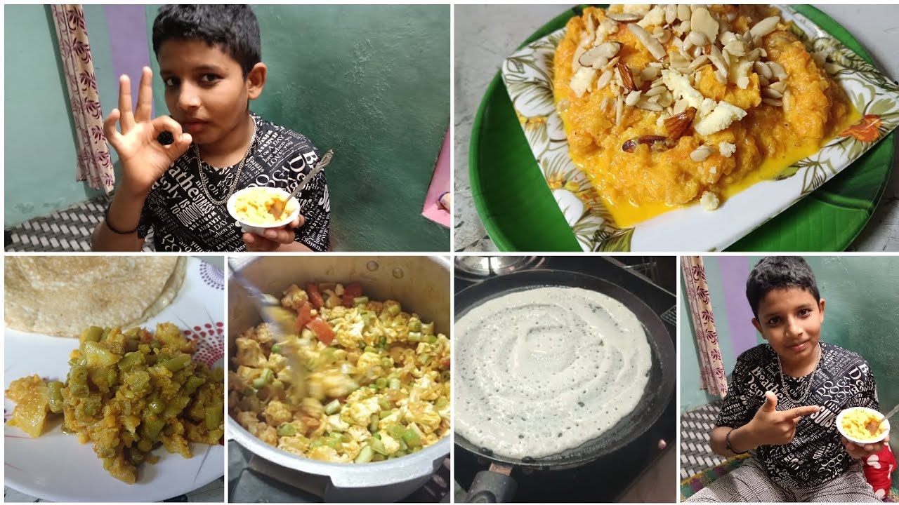 Daily Routine vlog. Simple gobi beans ki sabji. Dose ka aata. Gajar ka halva. KJ all vlog recipe 