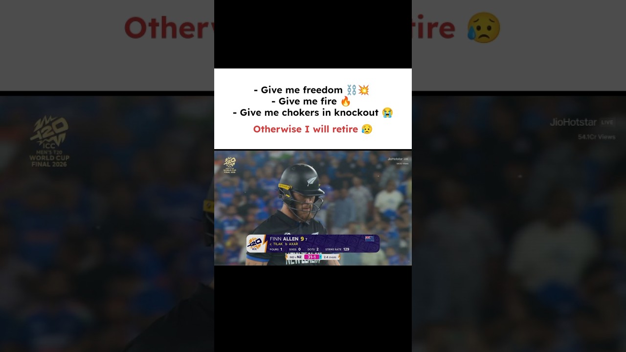 Finn Allen - Give me freedom,Give me fire,Give me chokers in knockout,Otherwise I will retire 😥|#t20