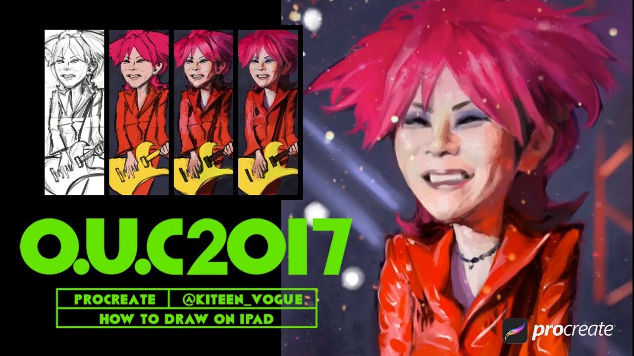 【Procreate】X JAPAN HIDEさんを描きました /  似顔絵 /人物画  / イラスト上達 / 絵が上手くなる / デッサン