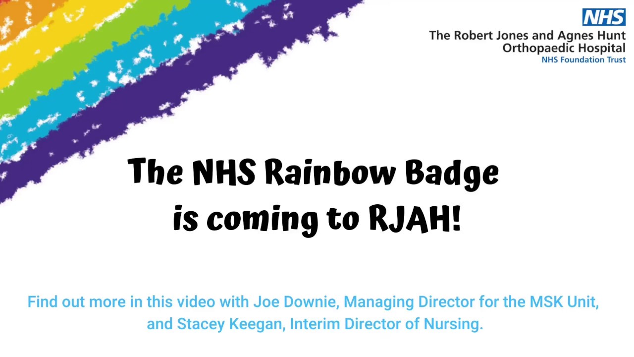 The NHS Rainbow Badge is coming to RJAH