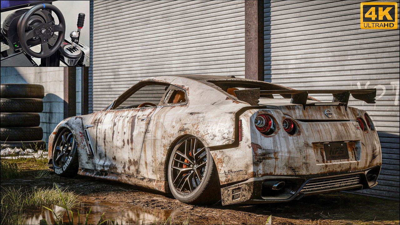Rebuilding NISSAN GTR R35 NISMO | Need for Speed Heat | Thrustmaster T300RS - Gameplay 4K Ultra HD.
