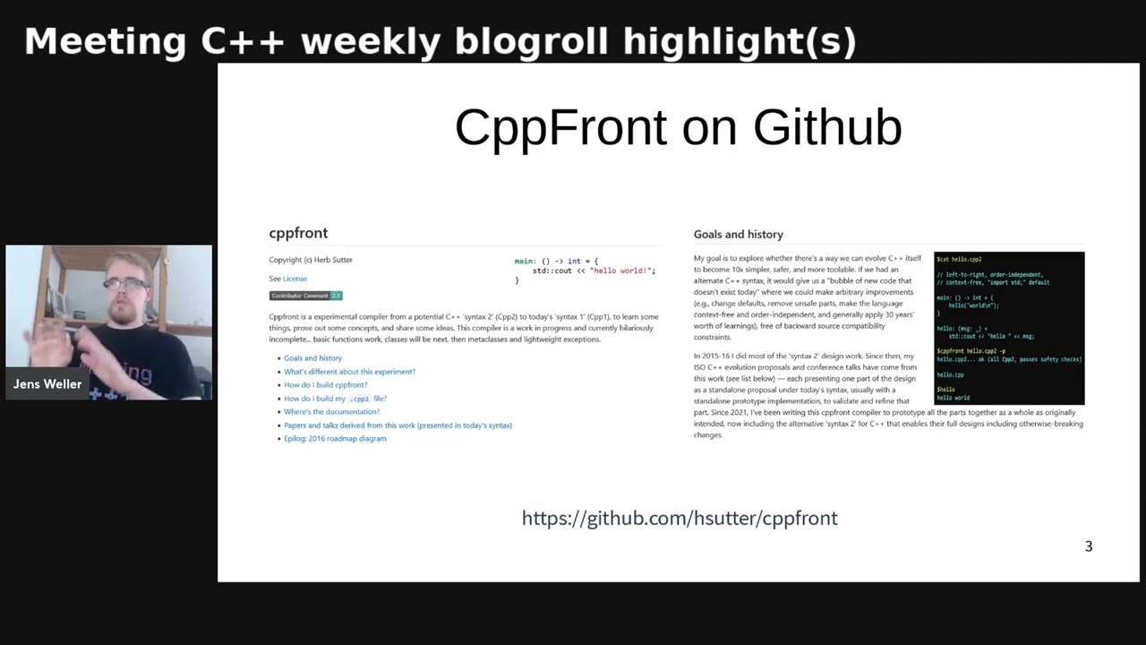 CppFront and Cpp2: a simpler language for C++? -  Meeting C++ weekly blogroll highlight