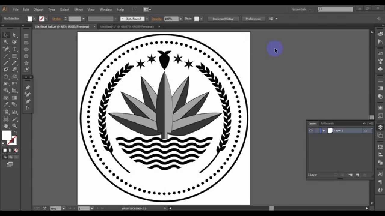 How to create Bangladeshi Coin in adobe illustrator
