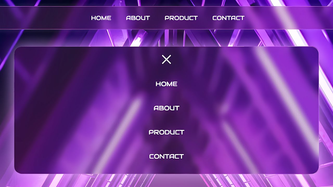 Cómo crear una barra de navegación neón brillante (Glossy Neon Navbar) | HTML - CSS - JS