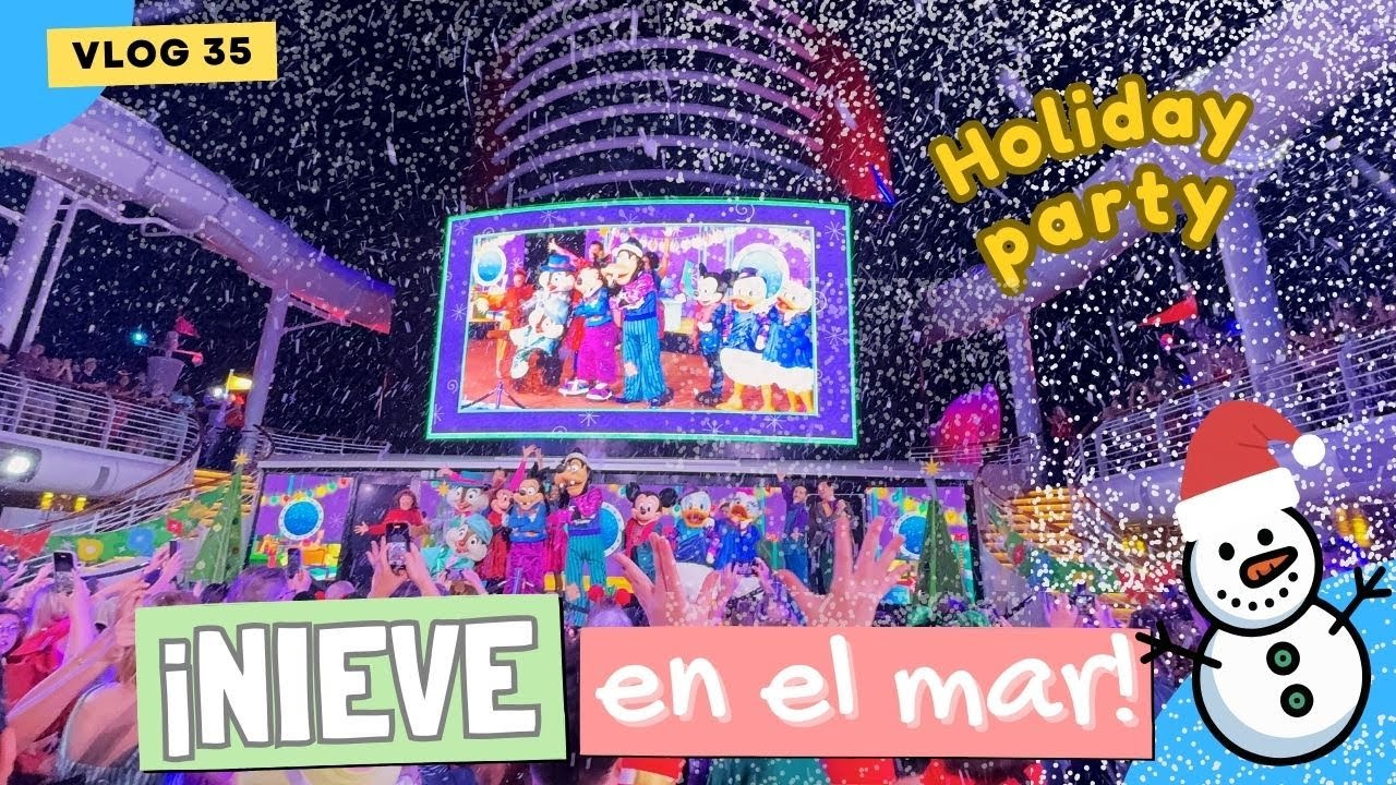 ¡Holiday party en el crucero de Disney! 🚢🎄