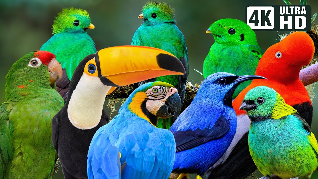 MOST BEAUTIFUL BIRDS IN THE AMAZON RAINFOREST | Breathtaking Nature | Deep Healing & Relaxing Sounds