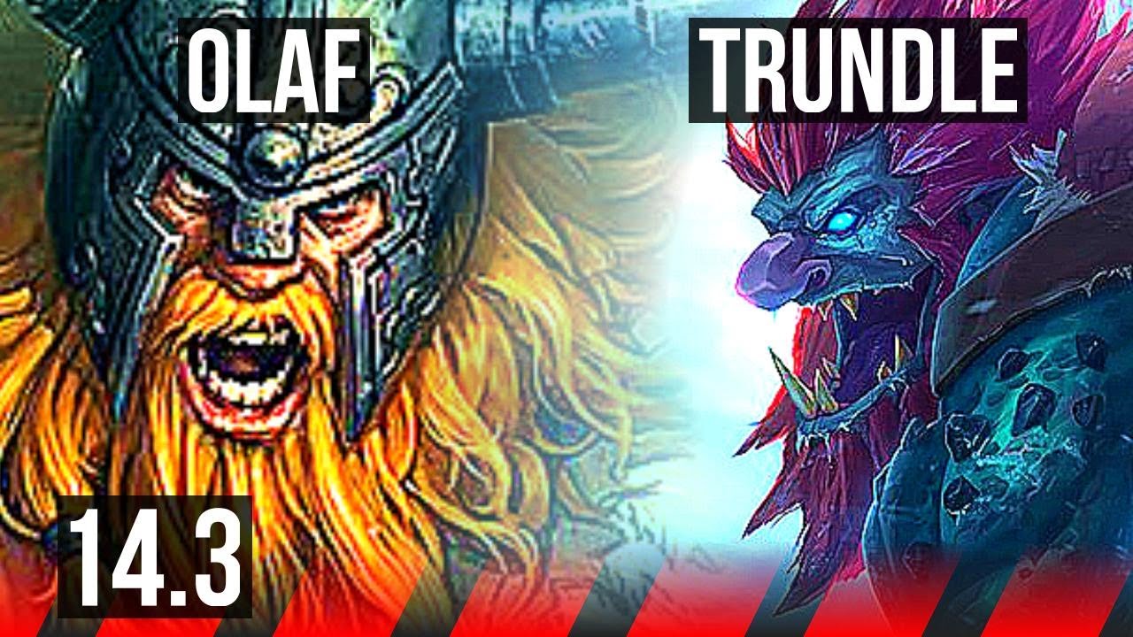 OLAF vs TRUNDLE (TOP) | 6 solo kills, Godlike | BR Master | 14.3