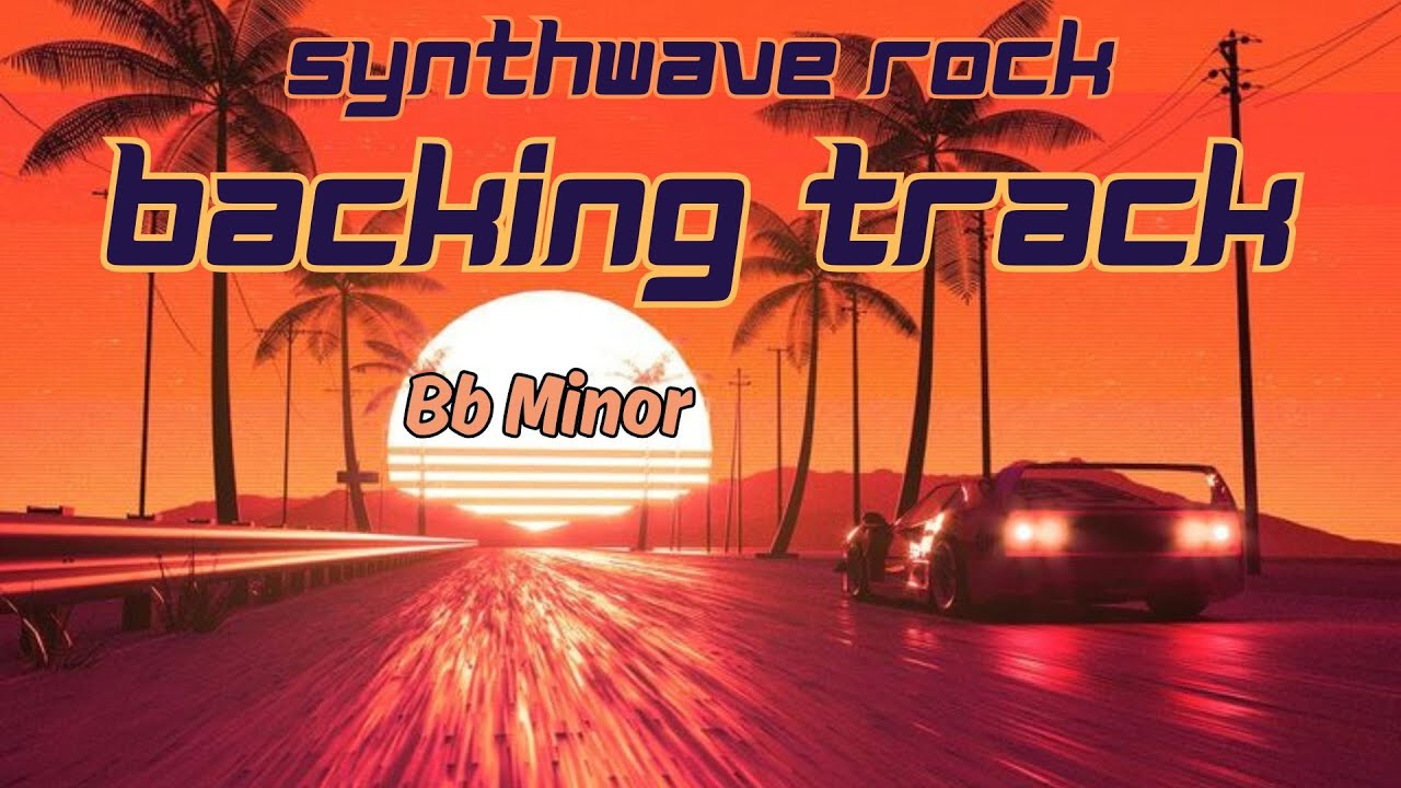 Turning Back Time - Synthwave Rock Backing Track Bb Minor