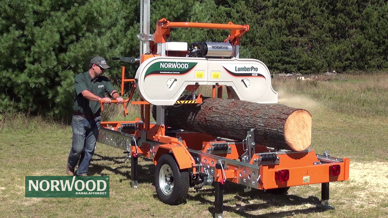 Siirrettävä Norwood LumberPro HD36 -sahalaitos - Manuaalinen tai hydraulinen... Valinta on sinun!