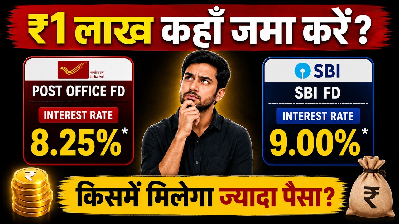 Post Office FD vs. SBI FD 2026: Get the Best Returns on ₹1 Lakh!