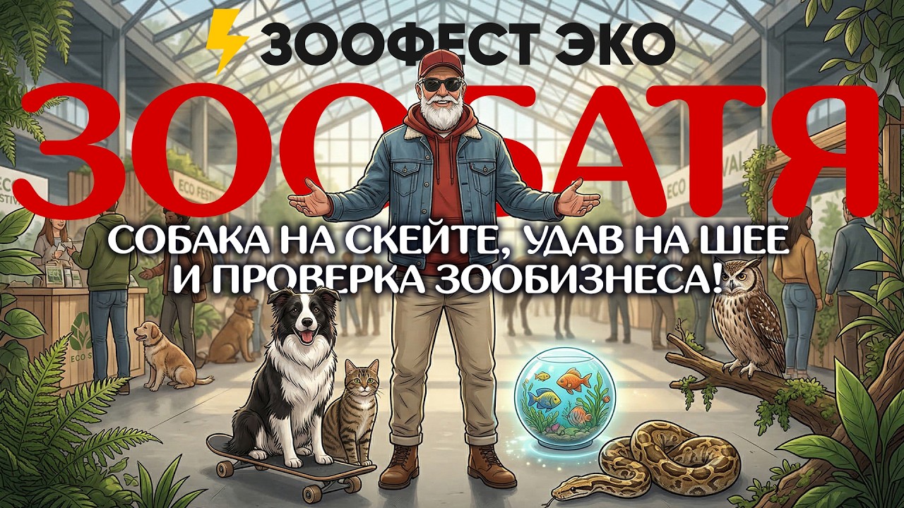 🐾 ЗООФЕСТ ЭКО 2026: Собака на скейте, удав на шее и проверка зоорынка!