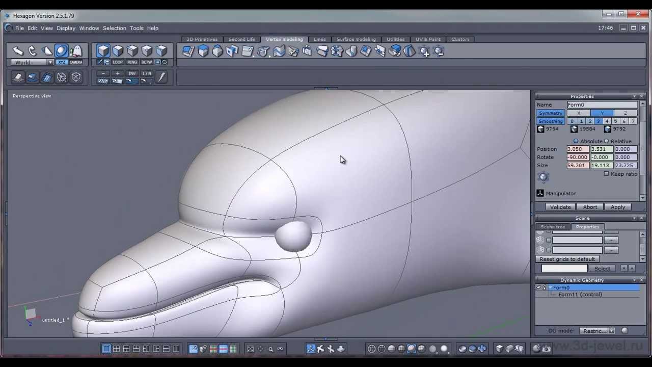 DAZ 3D. Часть 5. Обзор программы Hexagon