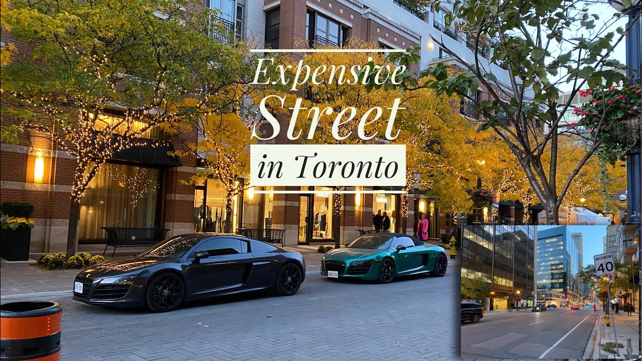 Expensive Street in Toronto with Exotic cars🏎️ | Bloor Street Downtown Toronto | Kiran Nation Vlogs