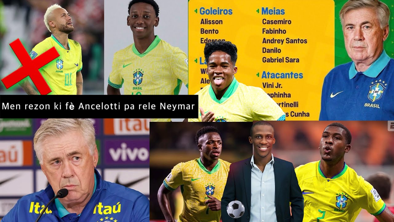 Reaction Jean Pierre sou Lis Brezil la, Ancelotti bay rezon li pa rele Neyamr li ka la nan mondial