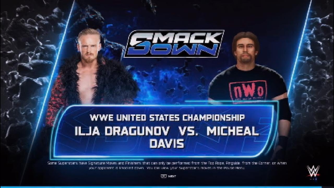 WWE Smackdown | Ilja Dragunov vs Michael Davis:U.S Championship match WWE2K25