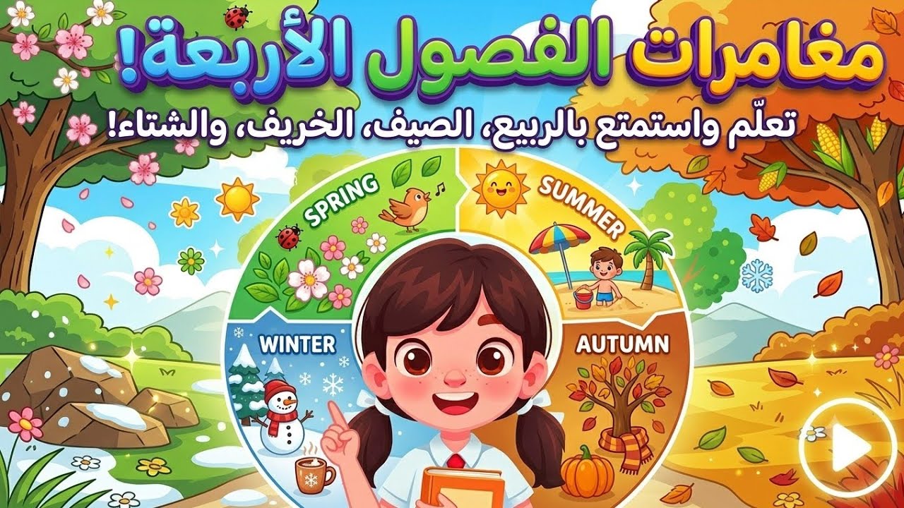 فصول الأربعة مع انسة لولو تعليم الأطفال 