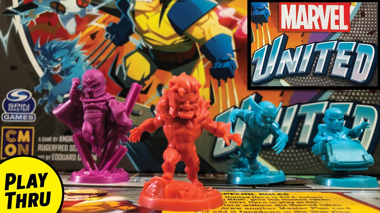 MARVEL UNITED: X-MEN Solo Playthrough vs Sabretooth with Wolverine, Magneto & Professor X
