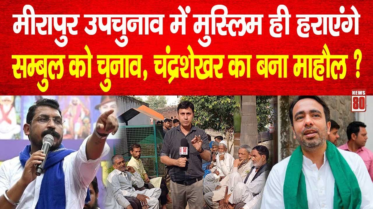 Meerapur By Election: सपा की Sumbul Ranaको हराएंगे मुस्लिम, Chandrashekhar Azadका बना माहौल? News 80