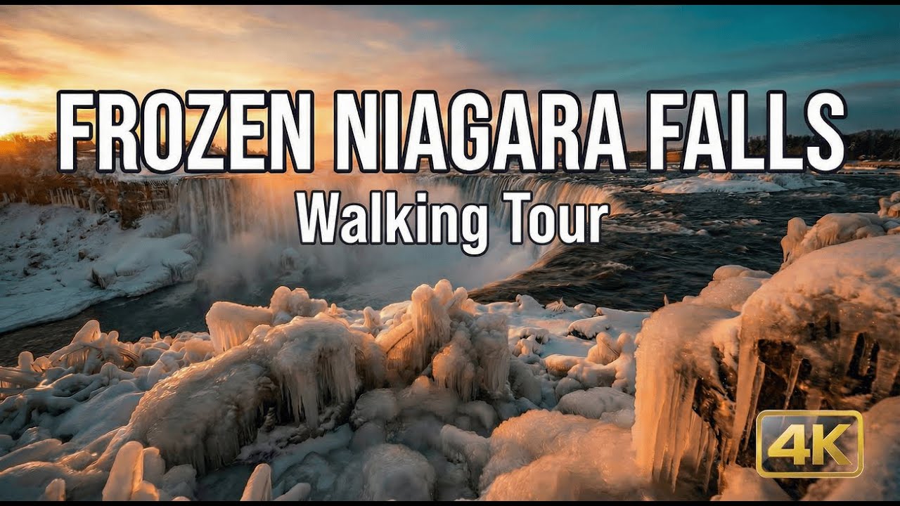 4K | Walking Through a Frozen Kingdom: Niagara Falls, Canada | #niagarafalls #ontario #canada