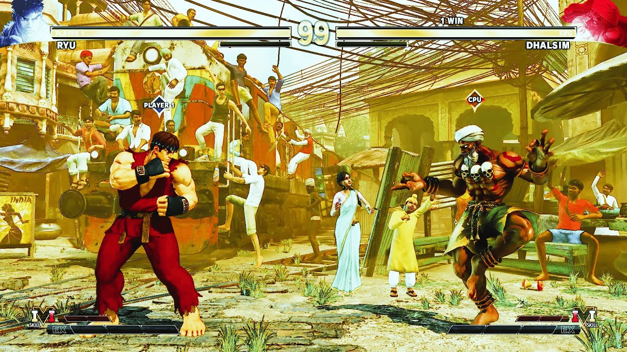 Ryu vs Dhalsim (Hardest ) Street Fighter V.