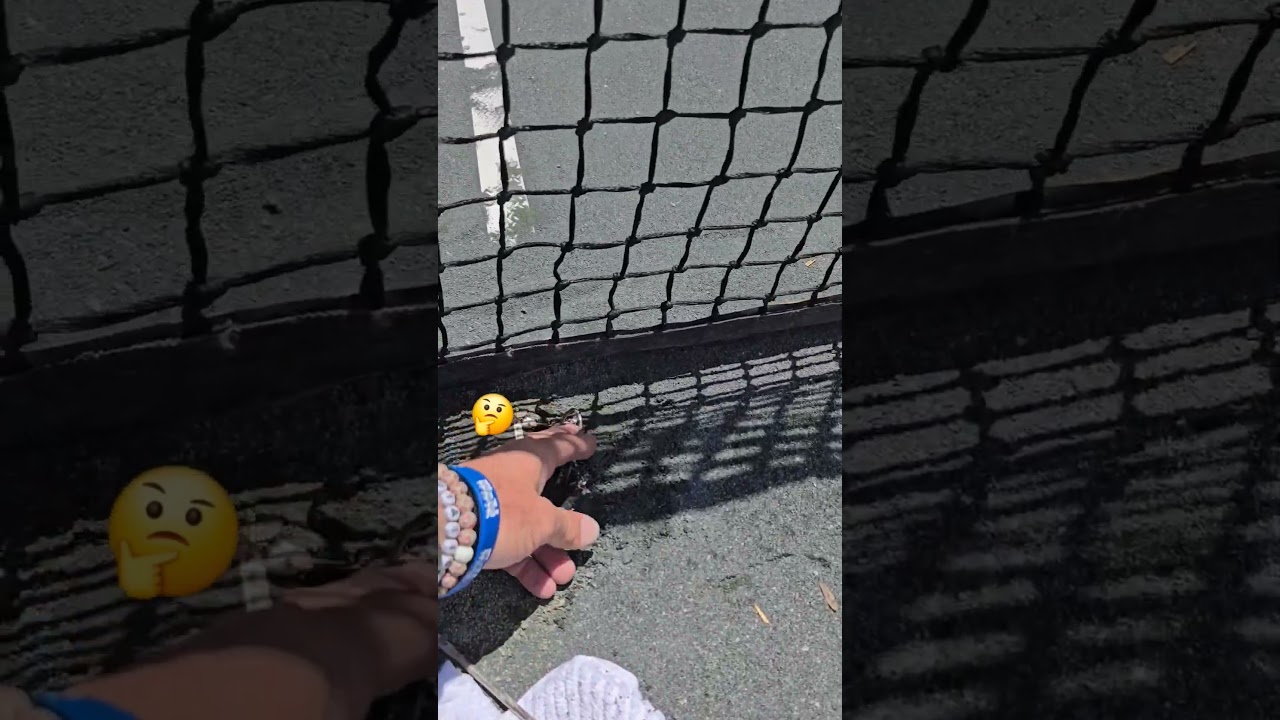 What to do/Improvisation when a #tennis net strap carabiner breaks off and one has to think quickly