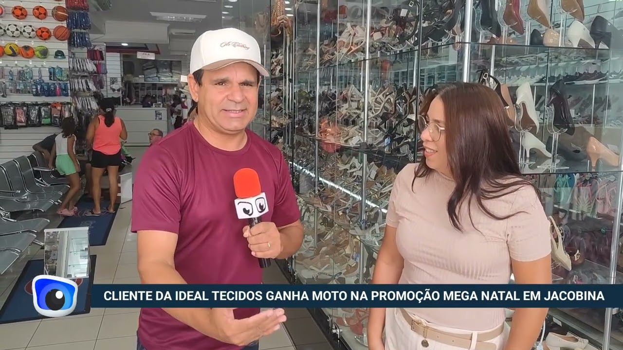 Cliente da Ideal Tecidos ganha moto na Promoção Mega Natal em Jacobina