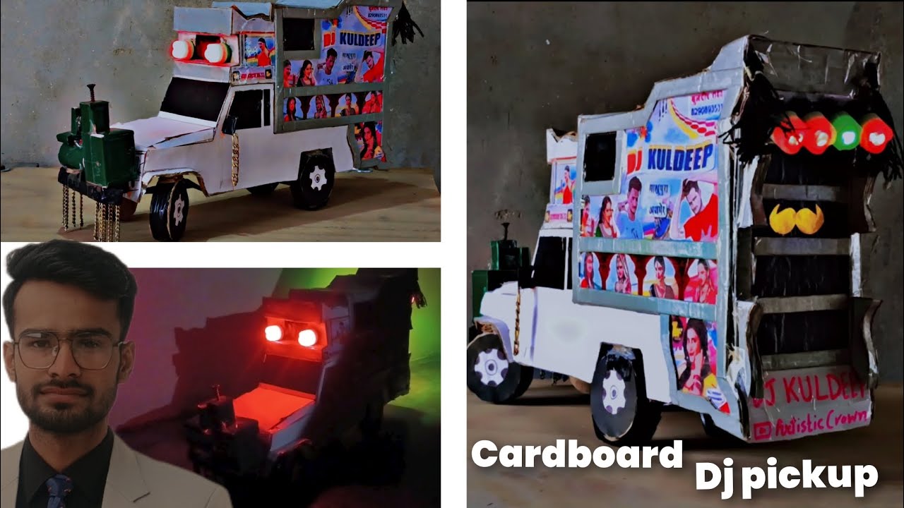 How to make dj pickup mini | Dj pickup kaise banaye | Cardboard