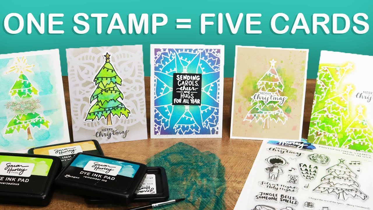 5 Cards 1 Stamp - Easy Stamping Techniques!
