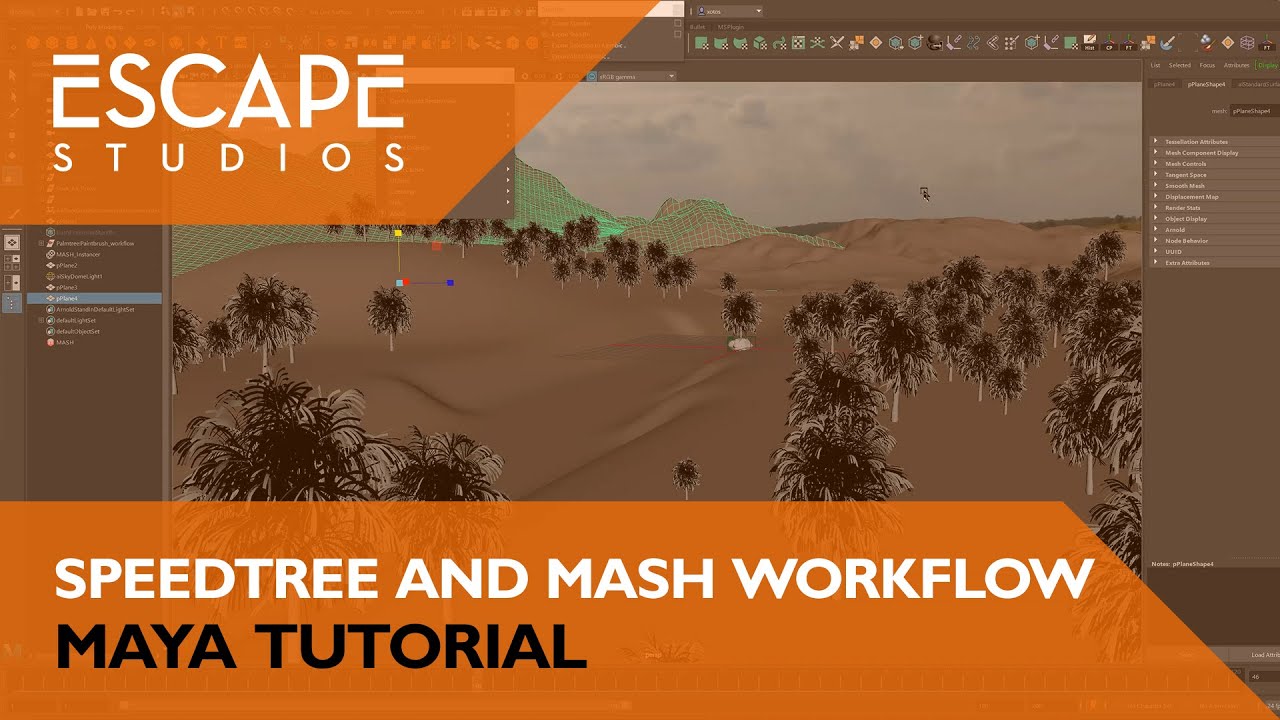 Speedtree and Mash Workflow. Maya Tutorial