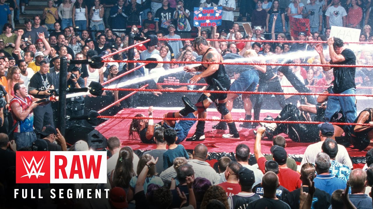 ПОЛНЫЙ СЕГМЕНТ: Курт Энгл разозлил «Stone Cold» и The Alliance, устроив молочную вечеринку: Raw, ...