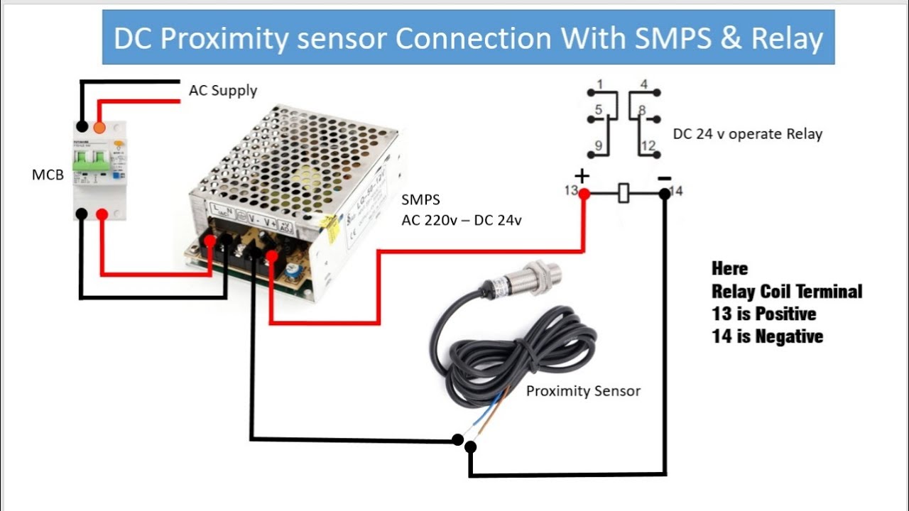 DC Two Wire Proximity Sensor Connection | Sensor Connection with SMPS & Relay