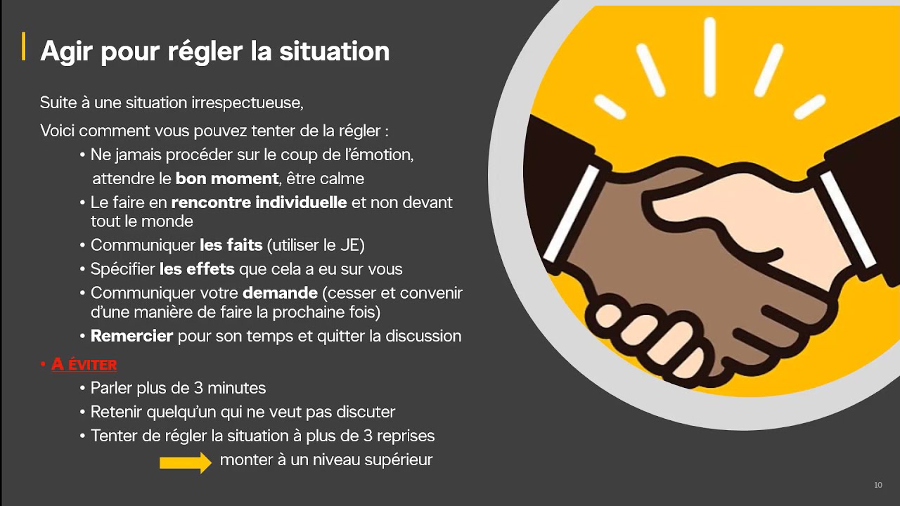 Capsule 1 - La civilit&eacute; au travail / Civility at work